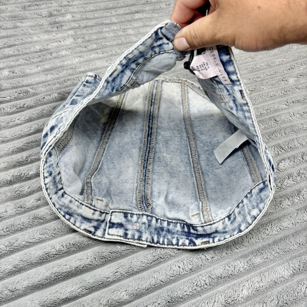 Sincerely Jules NWT Women's Sleeveless Acid Wash Denim Crop‎ Top - Picture 7 of 9